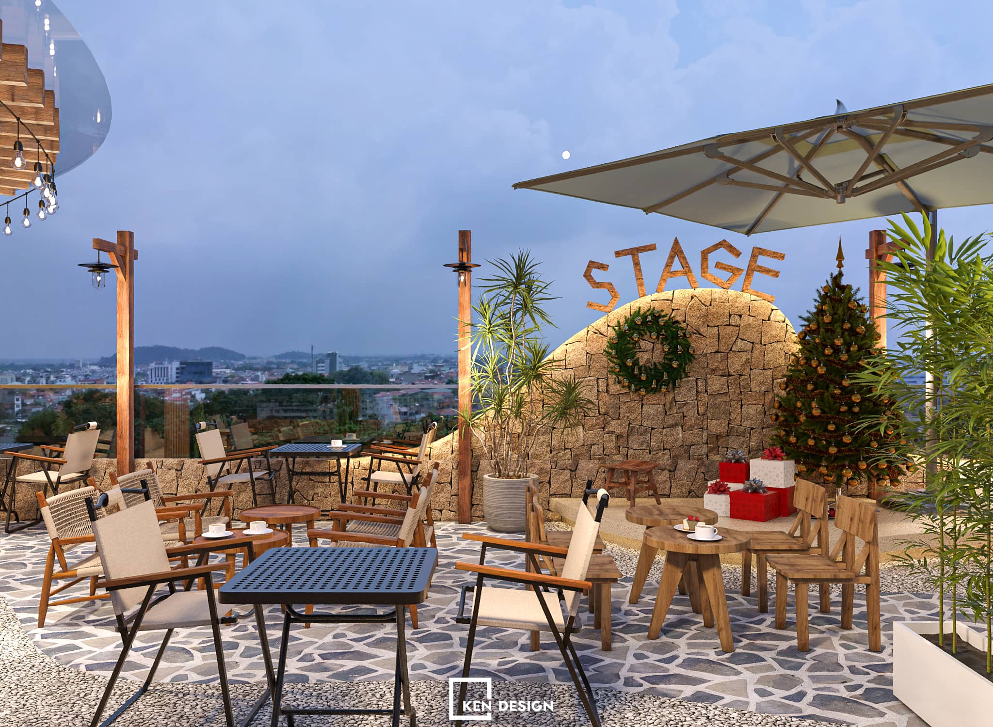 Thiết kế quán Win Lucky coffee & tea